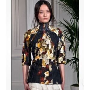 NWT H&M x Eddy Anemian 2014 Runway Blouse Tunic Open Back US 12